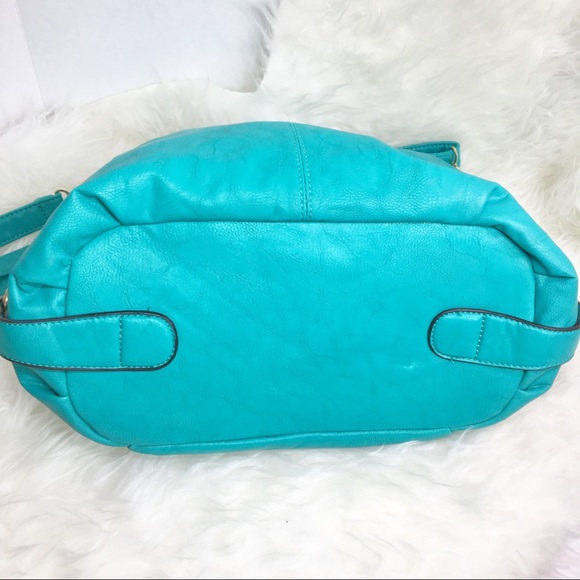 Turquoise and Gold HandBag. - Picture 3 of 8
